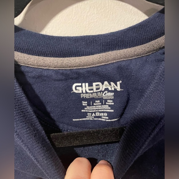 Duck Dynasty Quote Men’s Small Gildan Navy Crewneck Sweatshirt GUC - Picture 2 of 3